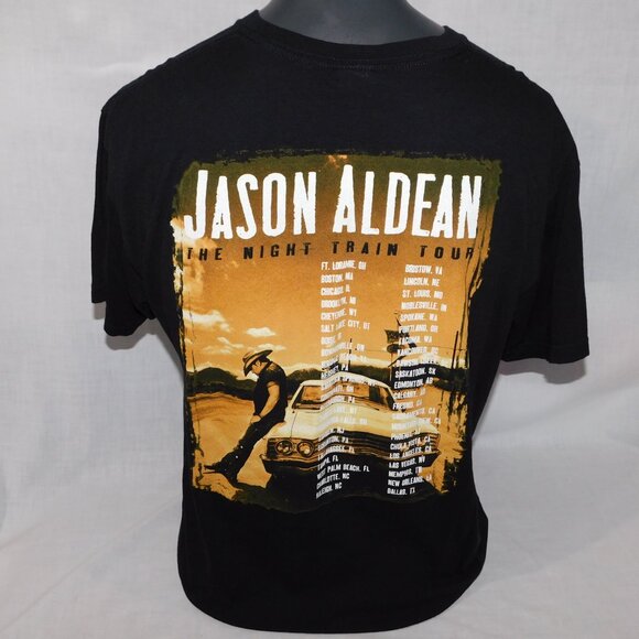 Jason Alden 2014 The Night Train Tour 2 Sided Graphic Concert T Shirt Mens L - Picture 7 of 9